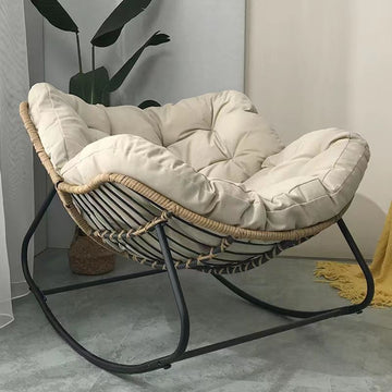 Reclinable Iron Double Rocking Chair