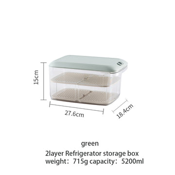 NEW PET Refrigerator Food Storage Containers With Lid Kitchen