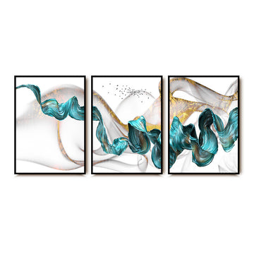 Triptych Decorative Painting Abstract Line Wall Painting Hanging Painting