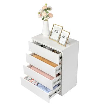 4-drawer Cabinet Without Handles, White