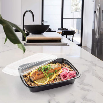 10pcs Disposable Plastic Food Containers Fruit Salad Bento