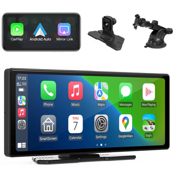 9.26" Wireless Protable Carplay&Android auto,Portable Carplay Box Screen GPS Navigation for Car, Car Play Screen for Car with Bluetooth, AirPlay, AUX/FM, Siri for All Models