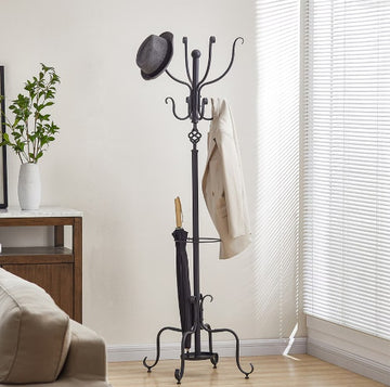 Freestanding Metal Coat Hat Rack