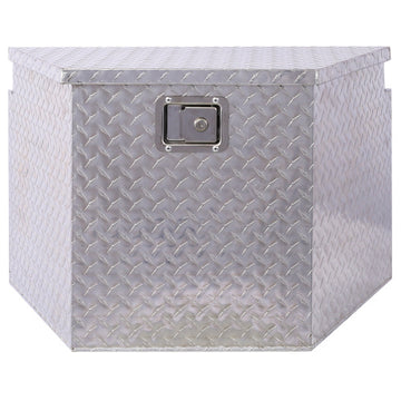 29inch Aluminum Tool Box,heavy Duty Truck Bed Tool Box,outdoor Trailer Pickup Storage Tool Box,RV Storage Organizer,underbody Box W Lock Keys,silver, 29x16.5x18.5inch