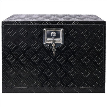 24inch Aluminum Tool Box,heavy Duty Truck Bed Tool Box,outdoor Trailer Pickup Storage Tool Box,RV Storage Organizer,underbody Box Wlock Keys,black