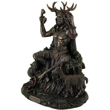 Resin Horned Animal God Statue Craft Garden Ornament