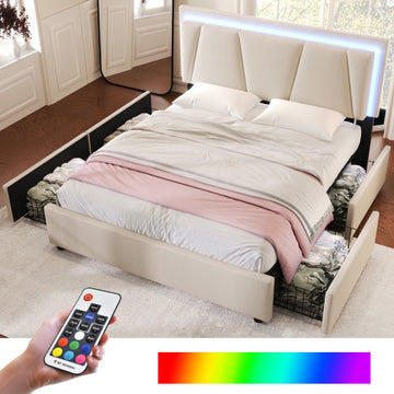Wooden Storage Bed Bed Frame Size 160cmx200cm