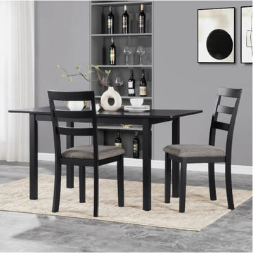 Farmhouse Style Dining Chairs Set Of 2, Wooden Kitchen Chairs, Solid Wood Legs, High Ladder Back, Non-Slip Foot Pads, Sturdy Design, 275lbs Capacity Perfect For Dining Room Or Kitchen