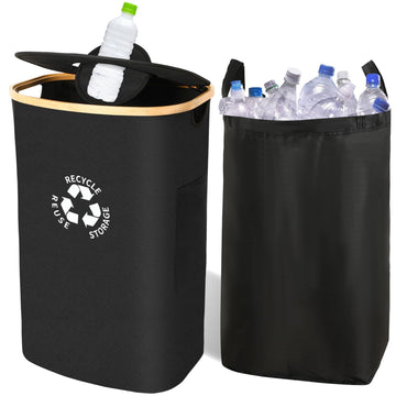 Storage Bottle Container With Lid, Storage Bottle Storage Recycling Container Kitchen Storage Bottle Storage Large Capacity,442-6786-MG