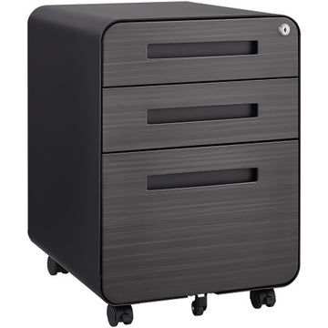 3 Drawer Mobile Filing Cabinet, Simple Style Multi-functional Locker