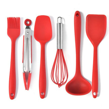 Six-Piece Silicone Mini Cooking And Baking Utensils