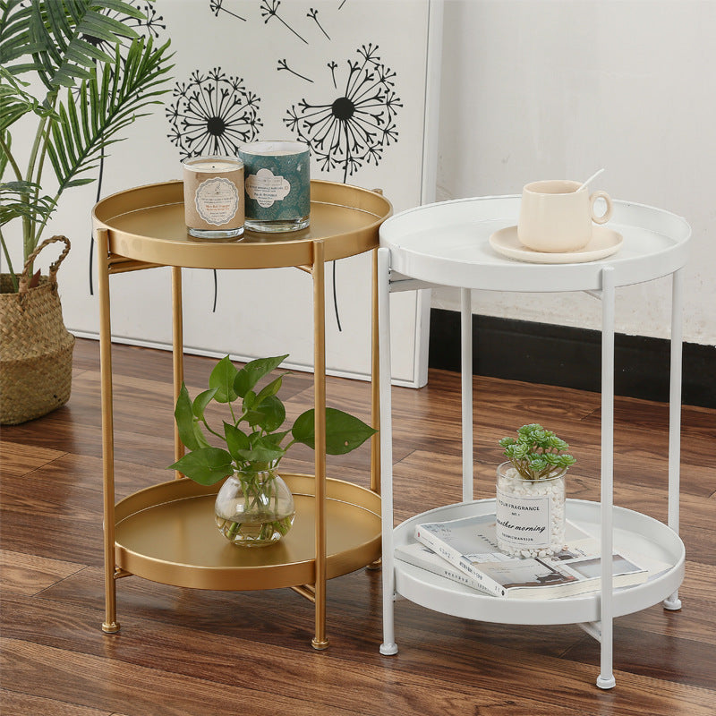 Iron Balcony Small Apartment Bedside Round Table Coffee Table