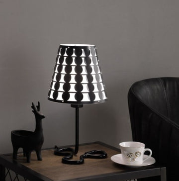 16 Traci Black Geometric Metal Table Lamp