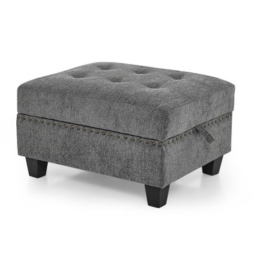 Ottoman Sofa For Modular Sectional,Grey Chenille