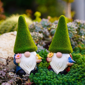 Decorative Garden Elderly Cartoon Statue Resin Crafts