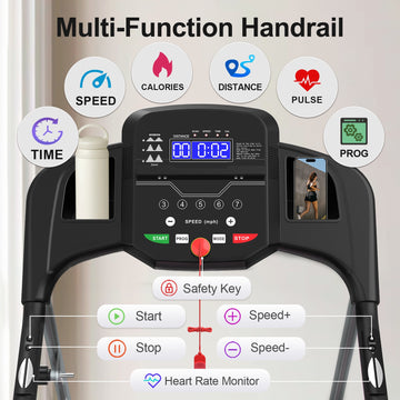 Astra Treadmill JK106 | 3 Model | 1.5HP | 0.5-7.5mph | 1-12 Programs | LED display | 1000*390mm | 265LBS load-bearing