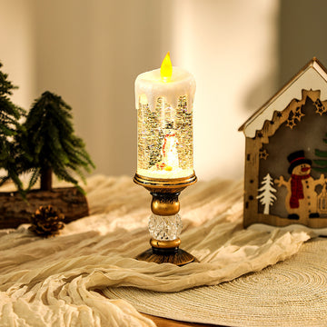Flameless Vintage Christmas Lights LED Decorative Table Lamps Electronic Christmas Night Lights For Home Outdoor Porch And Christmas Table Centerpieces Decorations