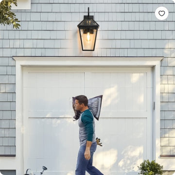 211 Pack Outdoor Wall Lantern Light Modern Black Metal & Clear Glass Sconce For Porch, Patio, And Garden Lighting Bulb Not Included