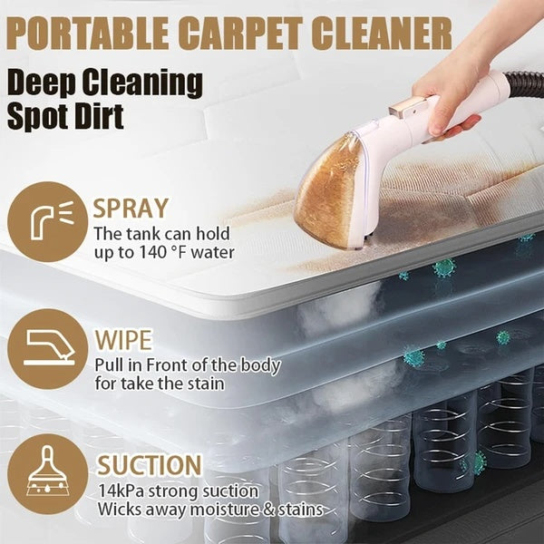 Carpet Cleaner Pro, Spot Cleaner For Carpet Couch  Upholstery, 14kpa Powerful Suction Carpet Shampooer With Deep Cleaning, 68 Oz Capacity Spot Remover Cleaner For Car, Pet Stains, Furniture, M610