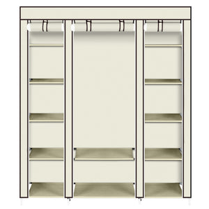 Non-woven Wardrobe 5 Layers 12 Compartments 150x45x175-beige