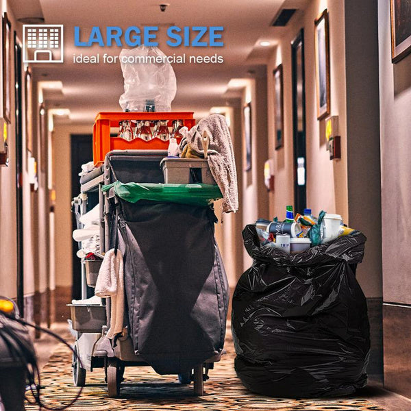 65 Gallon Heavy Duty Black Trash Bags 1.9mm Thick, No Shipping On Weekends, Amazon Banned