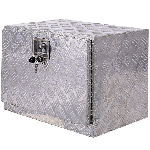 24inch Aluminum Tool Box,heavy Duty Truck Bed Tool Box,outdoor Trailer Pickup Storage Tool Box,RV Storage Organizer,underbody Box W  Lock Keys,silver