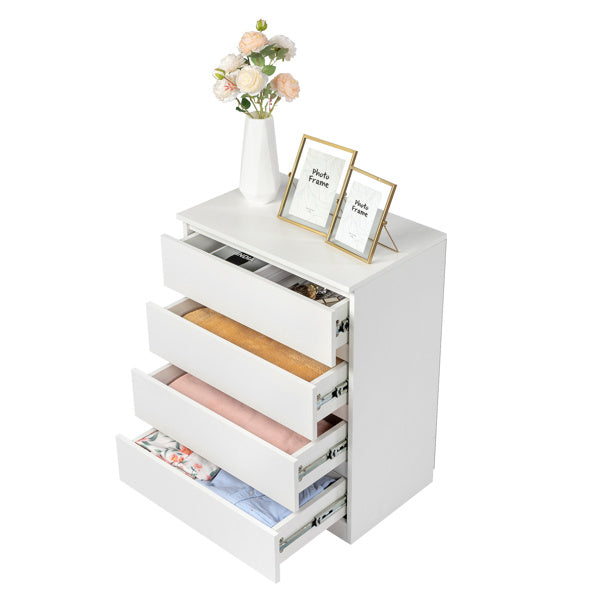 4-drawer Cabinet Without Handles, White