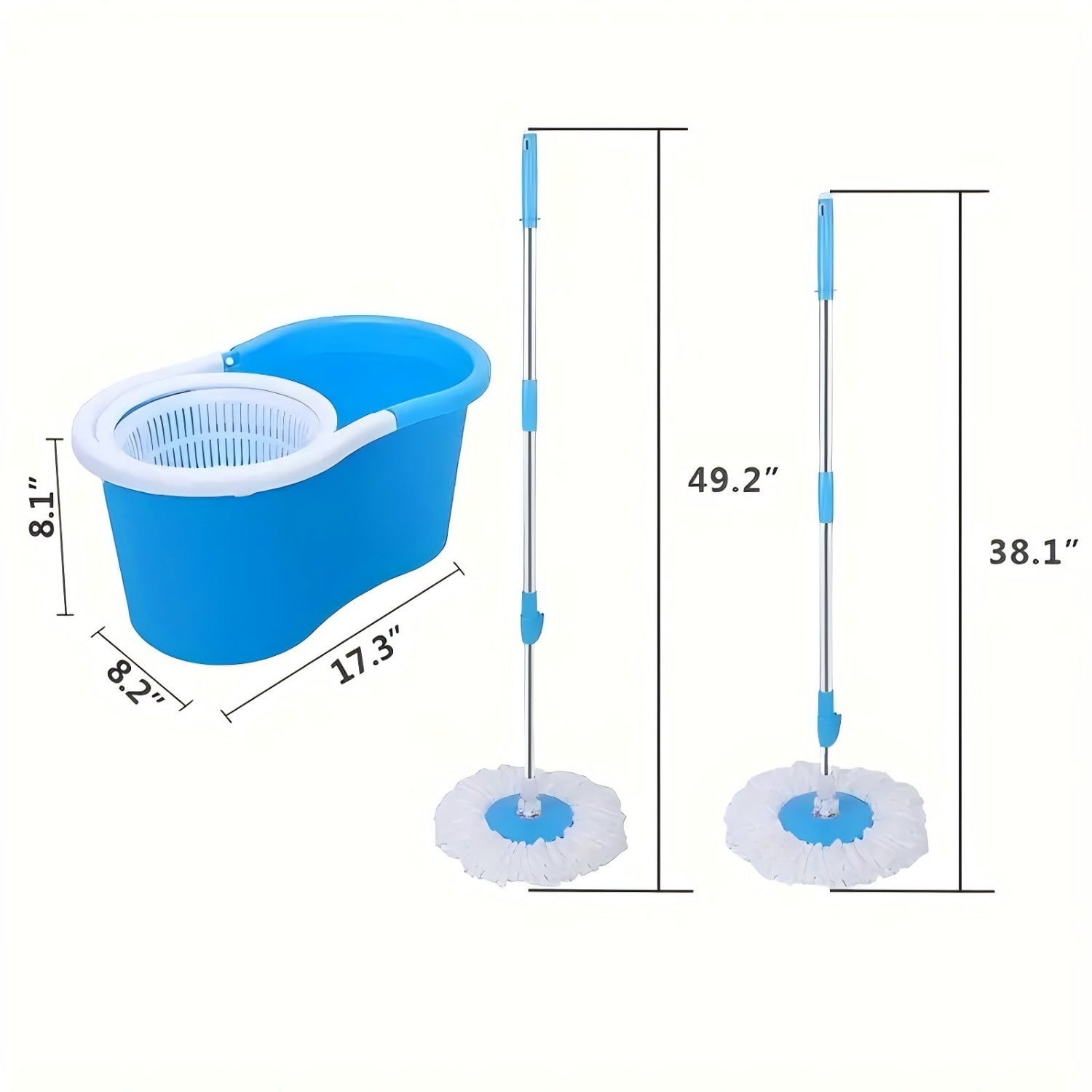 10.6 L SPIN MOP BUCKET & REFILLS PLASTIC-6