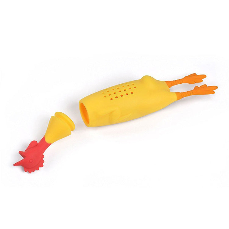 Silicone Miserable Chicken Shape Food Preparation Kit Vinegarette Seasoning Filtering Container