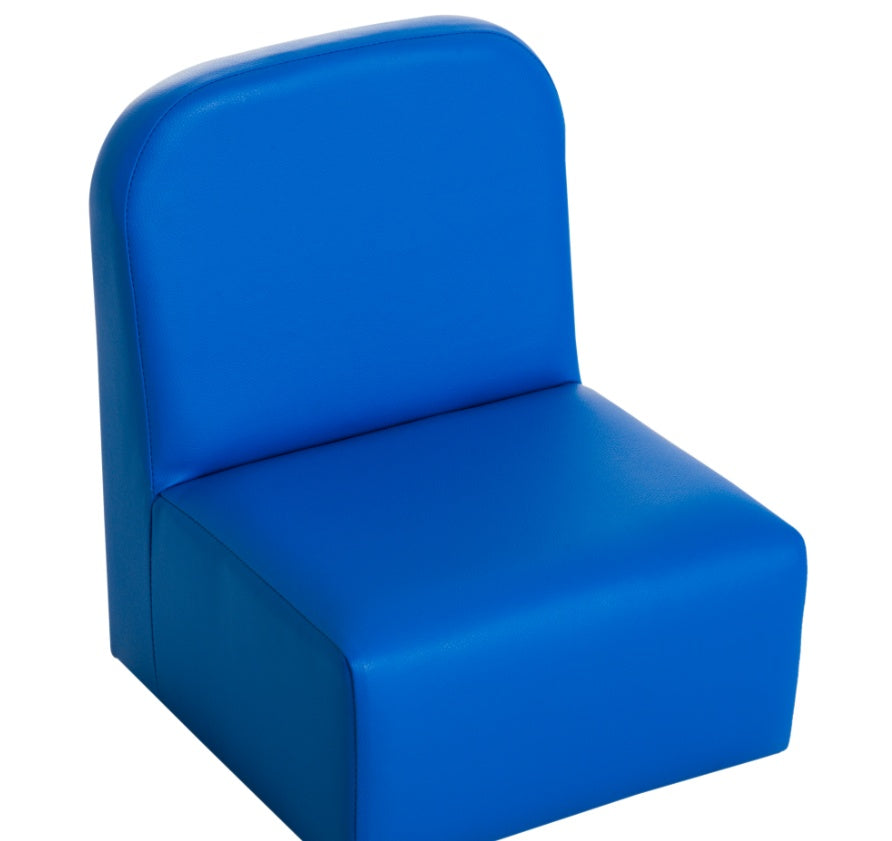 Blue 2-in-1 Kids Sofa And Table Chair Set Convertible Toddler Lounge Multifunctional Armrest Chair For Play