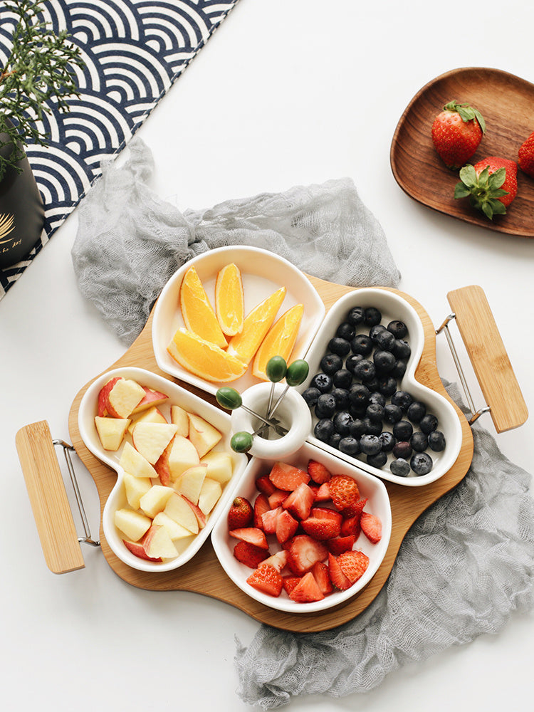 Ceramic Fruit Platter Divided Candy Plate