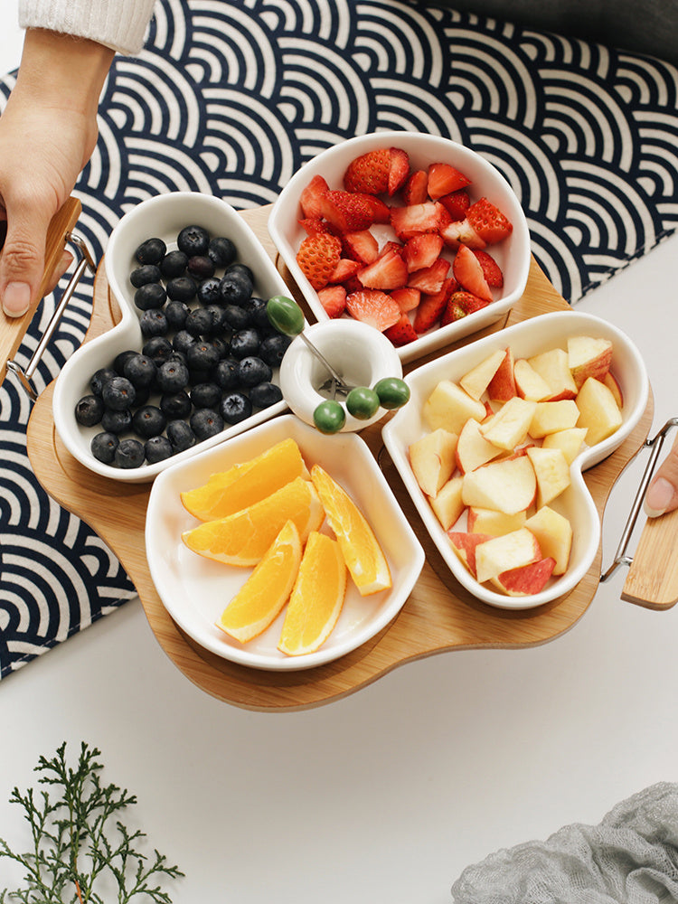 Ceramic Fruit Platter Divided Candy Plate