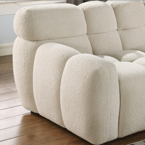 87.4 Length ,35.83 Deepth ,human Body Structure For USA People, Marshmallow Sofa,boucle Sofa ,3 Seater, Black BOUCLE