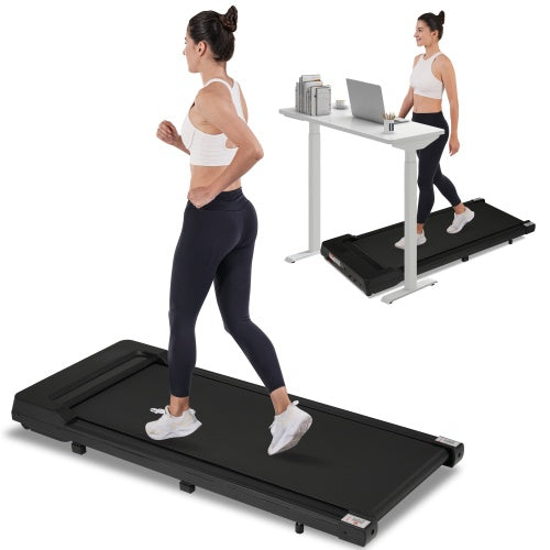 Walking Pad Under Desk Treadmill For Home Office -2.5HP Walking Treadmill 0.6-4MPH 300LBS Capacity Treadmill For Walking Running Remote Control Batteries