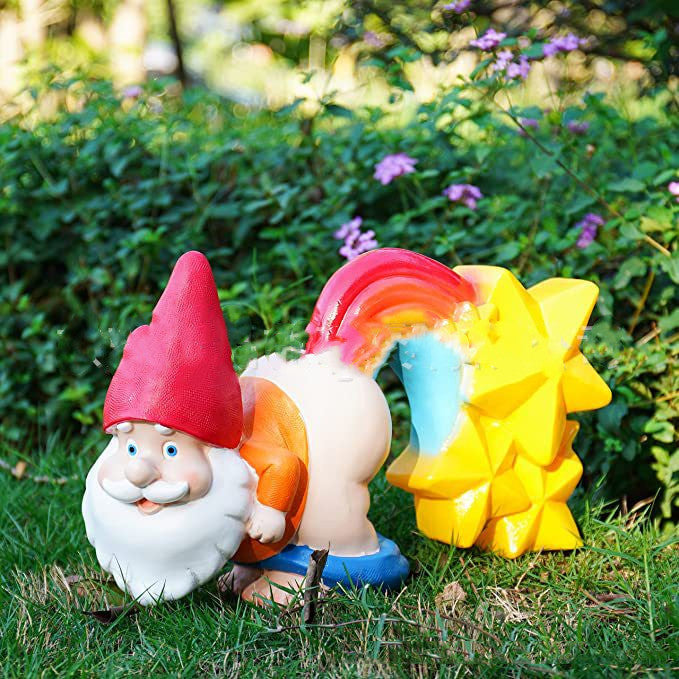 New Garden Rainbow Fart Statue Creative Cute Decoration