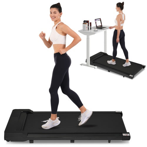 Walking Pad Under Desk Treadmill For Home Office -2.5HP Walking Treadmill 0.6-4MPH 300LBS Capacity Treadmill For Walking Running Remote Control Batteries