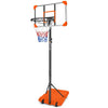 Portable Basketball Goal System With Stable Base And Wheels, Use For Indoor Outdoor Teenagers Youth Height Adjustable 5.6 To 7ft Basketball Hoop 28 Inch Backboard