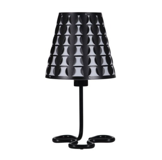 16  Traci Black Geometric Metal Table Lamp