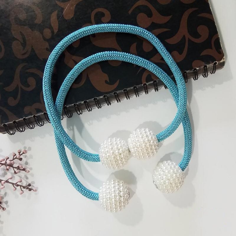 Magnetic Curtain Tiebacks Pearl Beads