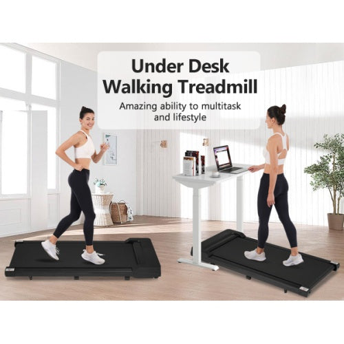 Walking Pad Under Desk Treadmill For Home Office -2.5HP Walking Treadmill 0.6-4MPH 300LBS Capacity Treadmill For Walking Running Remote Control Batteries