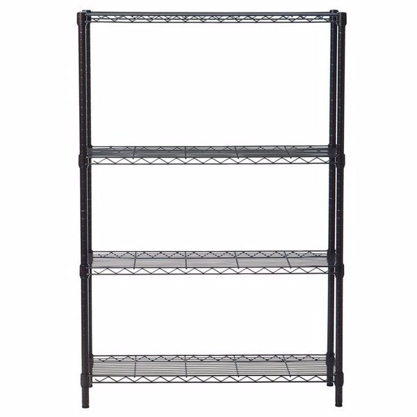 Four Layer - Metal Storage Rack Without Wheels, Black Spray Painted