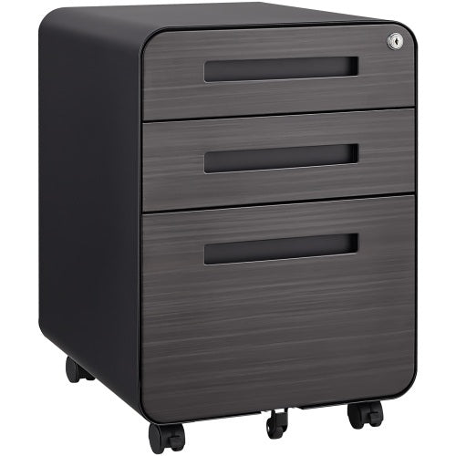 3 Drawer Mobile Filing Cabinet, Simple Style Multi-functional Locker