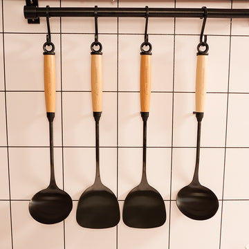 Household Kitchen Wooden Handle Shovel Cooking Utensils Set