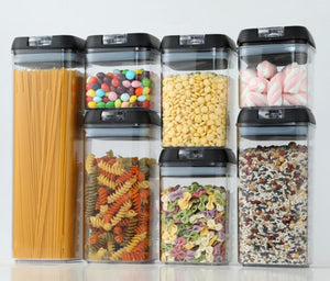 Kitchen Cereals Transparent Sealed Plastic Cans