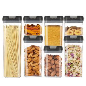 Kitchen Cereals Transparent Sealed Plastic Cans