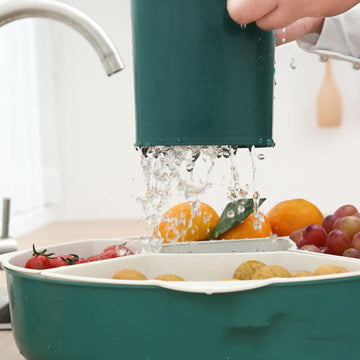 Hot Pot Platter Vegetable Water Basket Can Be Rotated To Drain