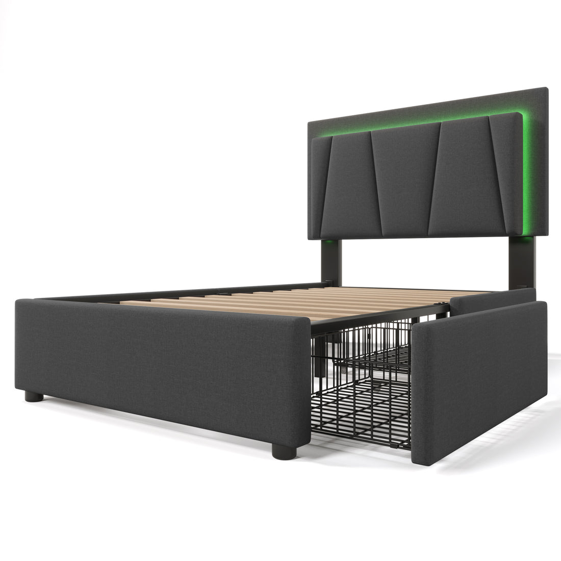 Wooden Storage Bed Bed Frame   Size  90cmx200cm