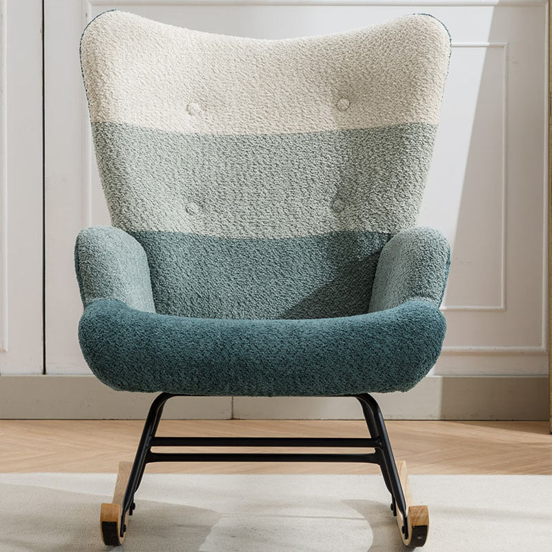 Modern Patchwork Accent Chair With Solid Wood Armrest And Feet, Mid-Century Modern Accent Sofa, Fabric Sofa Chair For Living Room Bedroom Studio, Comfy Side Armchair For Bed Cannot Be Sold On Temu