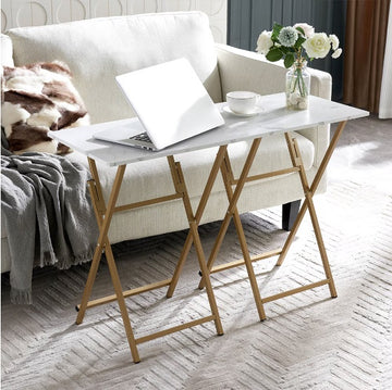 2 Pcs Folding TV Tray Table Set