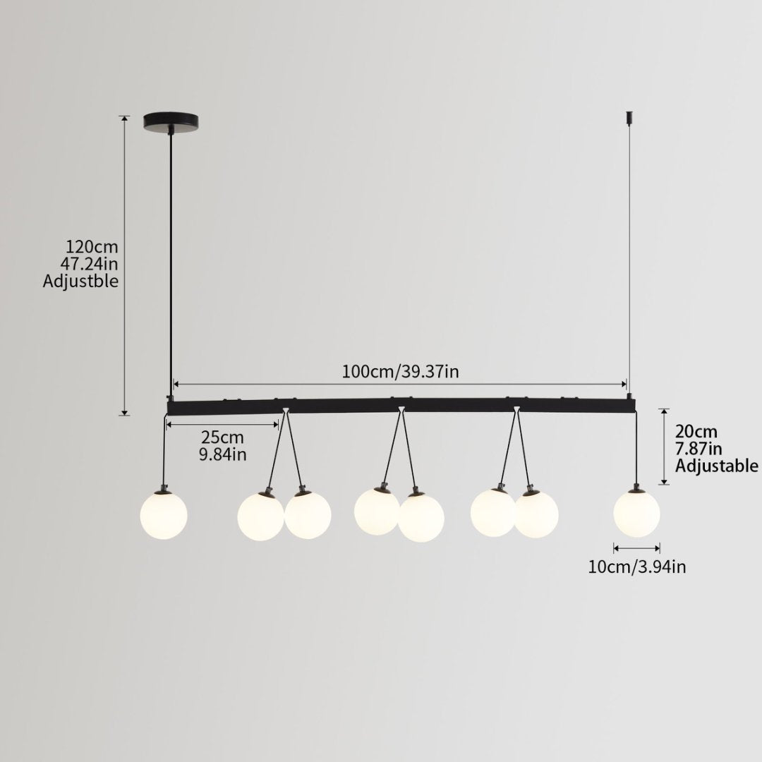 Broghan 8 - Light Sphere Globe Chandelier No Bulb